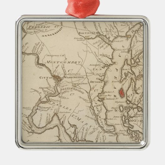 Maryland 6 silbernes ornament (Vorne)