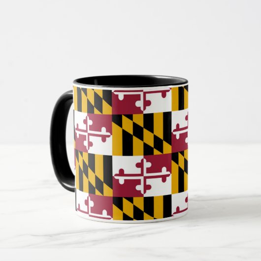 Maryland Abstrakt Pattern Tasse (Vorderseite Links)