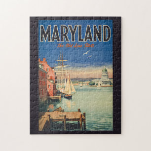 Maryland Annapolis malerische Illustration Reise Puzzle