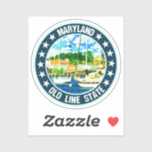 Maryland Aufkleber (Blatt)