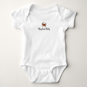 Maryland Baby mit Crab Graphic Baby Bodysuit Baby Strampler