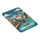 Maryland Baltimore Inner Harbor Reise Magnet (Rechte Seite)