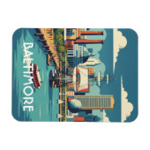 Maryland Baltimore Inner Harbor Reise Magnet (Horizontal)