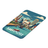 Maryland Baltimore Inner Harbor Reise Magnet (Linke Seite)