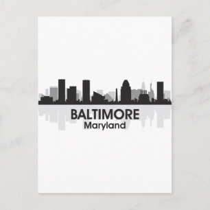 Maryland Baltimore Skyline Postkarte