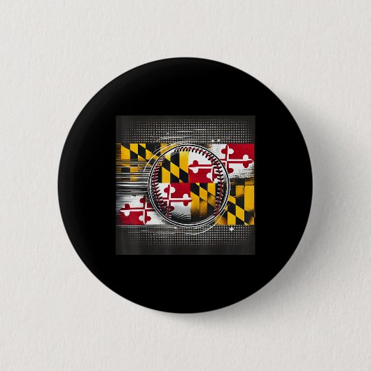 Maryland Baseball Player Design mit State Flag Ar Button (Vorderseite)