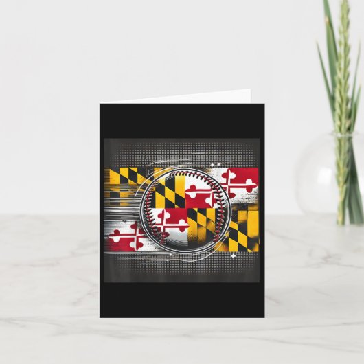 Maryland Baseball Player Design mit State Flag Ar Karte (Vorderseite)