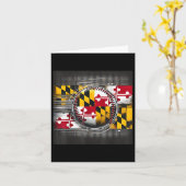Maryland Baseball Player Design mit State Flag Ar Karte (Gelbe Blume)