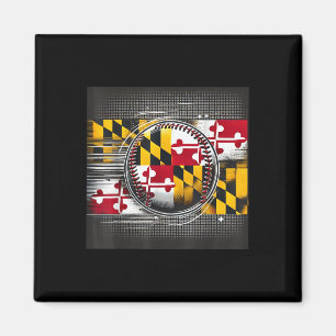 Maryland Baseball Player Design mit State Flag Ar Magnet