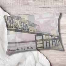 Maryland Bay Bridge Accent Throw Kissen