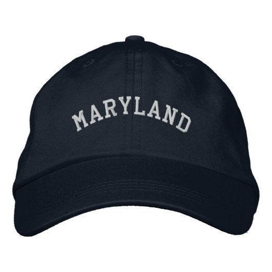 Maryland bestickt Basic Cap Navy Blue Bestickte Kappe (Vorderseite)