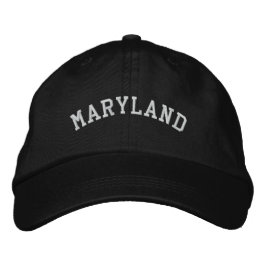 Maryland bestickte, anpassbare Cap Black Bestickte Baseballkappe