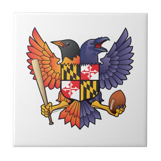 Maryland Birdland Wappen Fliese (Vorderseite)
