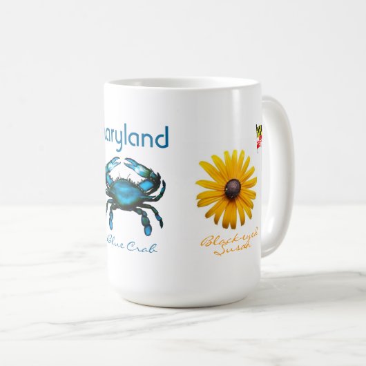 Maryland, blaue Krabbe Kaffeetasse (VorderseiteRechts)