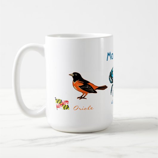 Maryland, blaue Krabbe Kaffeetasse (Links)