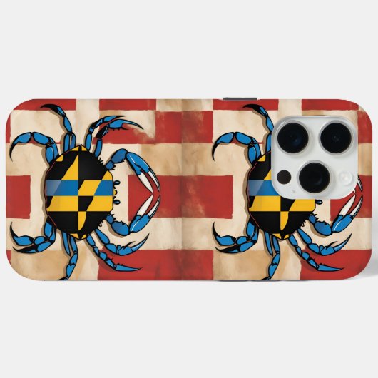 Maryland Blue Crab Case-Mate iPhone Hülle (Rückseite (Horizontal))