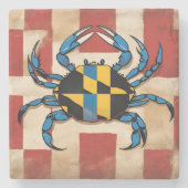 Maryland Blue Crab Steinuntersetzer (Vorderseite)