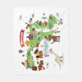 Maryland-Cartoon-Karte Fleecedecke (Vorderseite)