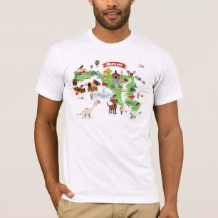 Maryland-Cartoon-Karte T-Shirt