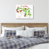 Maryland Cartoon Map Leinwanddruck (Insitu (Schlafzimmer))