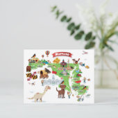 Maryland Cartoon Map Postkarte (Stehend Vorderseite)