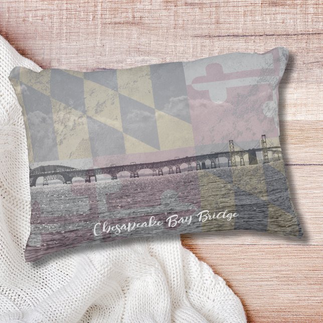Maryland Chesapeake Bay Bridge Accent Throw Kissen (A beautiful throw pillow with the Chesapeake Bay Bridge, to show your love of Maryland!)