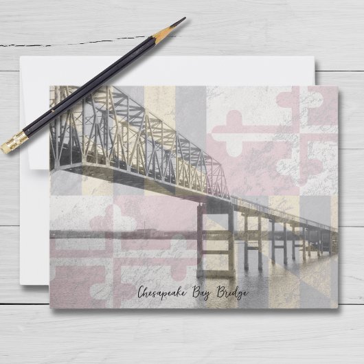 Maryland Chesapeake Bay Bridge Postcard Dankeskarte