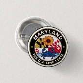 MARYLAND Chesapeake Bay-Erbe-Emblem Button (Vorne & Hinten)