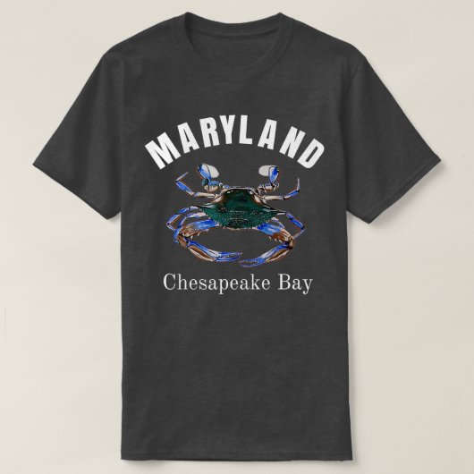 Maryland Chesapeake Bay Painted Blue Crab T-Shirt (Design vorne)