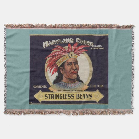Maryland Chief Stringless Beans Label der 1930er J Decke (Vorderseite)
