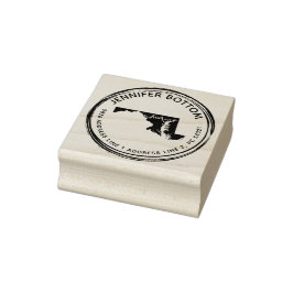 Maryland Circle Handgezogen Wreath Gummistempel