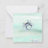 Maryland Crab Coastal Wedding Mitteilungskarte (Rückseite)