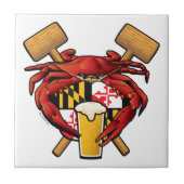 Maryland Crab Feast Wappen Fliese (Vorderseite)