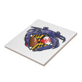 Maryland Crab Football Wappen Fliese (Seite)