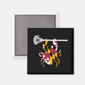 Maryland Crab Lacrosse Boys Stick LAX Sister Broth Magnet (Vorderseite/Rückseite)