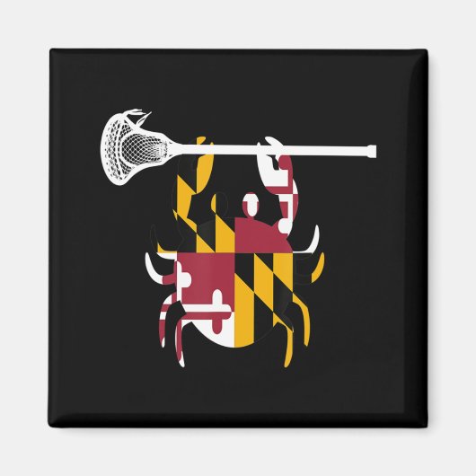 Maryland Crab Lacrosse Boys Stick LAX Sister Broth Magnet (Vorne)