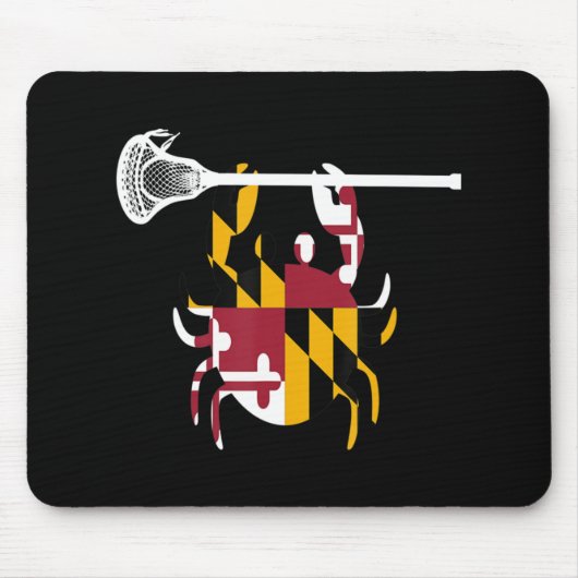 Maryland Crab Lacrosse Boys Stick LAX Sister Broth Mousepad (Vorne)