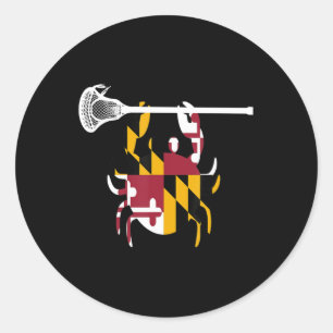 Maryland Crab Lacrosse Boys Stick LAX Sister Broth Runder Aufkleber