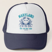 Maryland Crab Logo Hat – The Old Line State Truckerkappe (Vorderseite)