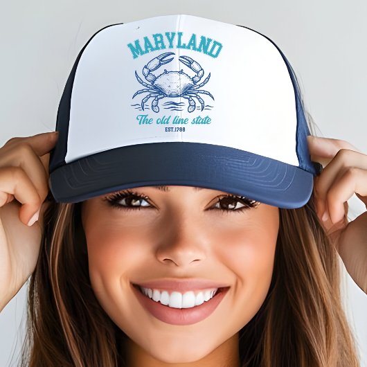 Maryland Crab Logo Hat – The Old Line State Truckerkappe