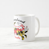 Maryland crab lovers coffee mug state flag kaffeetasse (VorderseiteRechts)