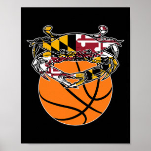 Maryland Crab Staatsstolz Flag Gift - Bysketbyll A Poster