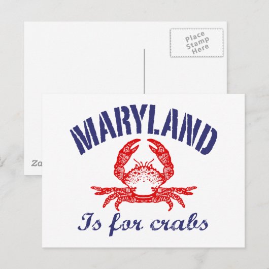 Maryland Crabs Card Postkarte (Vorne/Hinten)