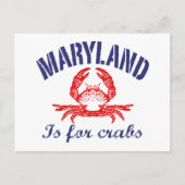Maryland Crabs Card Postkarte (Vorderseite)