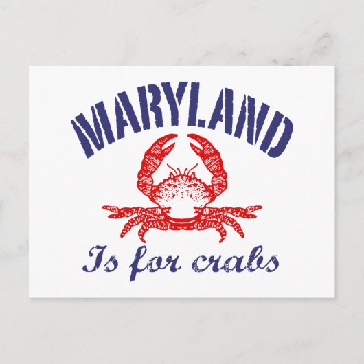 Maryland Crabs Card Postkarte (Vorderseite)