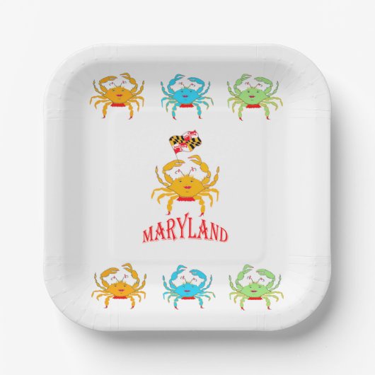 Maryland crabs pappteller (Vorderseite)