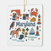 Maryland Custom Family Trip Weihnachten bewahren Keramikornament (Links)