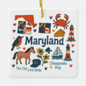 Maryland Custom Family Trip Weihnachten bewahren Keramikornament (Vorderseite)