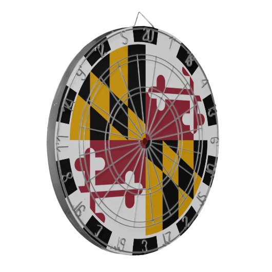 Maryland Dartboard USA & Maryland Flag /Game-Board Dartscheibe (Vorderseite Links)