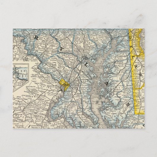 Maryland, DC und Delaware Postkarte (Vorderseite)